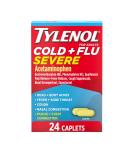 Tylenol Cold  Flu Severe Medicine Caplets for Fever Pain Cough  Congestion 24 ct. - Buy Online on GoSupps.com
