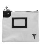 Heavy Canvas Medication Bag with Keyed Lock & Card Holder - Durable White Storage - Buy Online on GoSupps.com