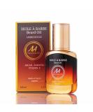 MASSALIYA Beard Oil - Premium French Argan & Jojoba Oil for Hair & Skin Care | Alcohol-Free Moisturizer & Protector - Unique AMBRE ROUGE Scent - Buy Online on GoSupps.com