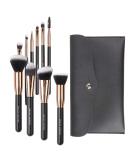 Brush Master 10-Piece Premium Synthetic Makeup Brush Set with Case - Kabuki Foundation, Powder, Concealers, Eyeshadow, Blush - Travel Brush Pouch Included - Black - Buy Online on GoSupps.com