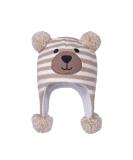 LANGZHEN Toddler Winter Hat Beanie for Baby Boys Girls 2-4 Years - Bear Beige Stripe - Buy Online on GoSupps.com