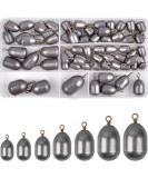 Fishing Weight Sinker Set - Bass Casting Sinker with Ring | 27/62pcs Iron Bell & Water Drop Sinkers for Saltwater & Freshwater Fishing - Buy Online on GoSupps.com
