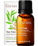 Gya Labs Pure Australian Tea Tree Oil for Skin, Hair, Face & Toenails (0.34 fl oz) - 100% Therapeutic Natural Melaleuca Tea Tree Essential Oil for Piercings, Scalp & Hair Growth Tea Tree 0.34 Fl Oz (Pack of 1) - Buy Online on GoSupps.com