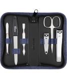 Premium 6-Piece Manicure Set Solingen - Art Leather Case & Polished Steel - Ideal for Men & Women - International Shipping Available - Buy Online on GoSupps.com