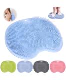 Buy Non-Slip Silicone Foot Brush for Shower | Massage Pad with Suction Cup | Relieve Tired Feet - Blue - Buy Online on GoSupps.com