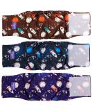 MICOOYO Reusable Dog Diapers for Male Dogs | 3 Pack Washable Belly Bands | Super Absorbent & Durable XS Size for Newborn Dogs | Space Theme - Buy Online on GoSupps.com