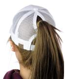 Ponycap Messy High Bun Ponytail Trucker Baseball Cap - White - Buy Online on GoSupps.com