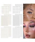 1980 Pcs Self Adhesive Rhinestones and Pearls for Makeup - Clear Rhinestones Stickers and Pearl Gems Jewels for DIY - Buy Online on GoSupps.com