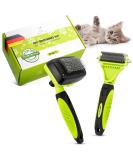 Prettypaw Professional Cat Brush Set - Optimal Care for Short & Long Hair | 100% Hygiene & Comfort with Rounded Massage Bristles - Buy Online on GoSupps.com
