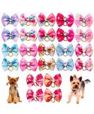 24PCS Small Dogs Hair Bows with Rhinestone - Puppy Grooming Accessories for Female Pets - Buy Online on GoSupps.com