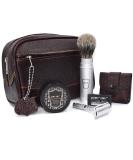 Buy Parker Travel Shaving Set | Dopp Bag Razor Brush & Soap for Perfect Grooming Worldwide - Buy Online on GoSupps.com