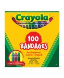 Crayola Shaped Antibacterial Kids Bandages, 100 CT | Great for Birthdays, Party Supplies, Stickers, Stocking Stuffer or White Elephant Gift | Adhesive Bandages for Minor Cuts, Scrapes, & Burns - Buy Online on GoSupps.com
