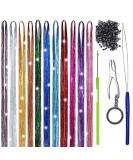 DJTINSEL Hair Tinsel Kit - 11 Colors Fairy Tinsel Hair Extensions | 46 Inch, Heat Resistant, 2700 Strands | Glitter Fairy Hair Tinsel with Beads - Buy Online on GoSupps.com