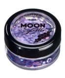 Moon Glitter Purple Chunky Holographic Glitter - 3g | Cosmetic Festival Makeup for Face, Body, Nails, Hair, Lips - Buy Online on GoSupps.com