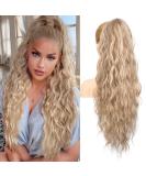 Brikabia 66cm Ponytail Extension | Beach Wavy Clip-In Braid | Natural Middle Blonde with Highlights - Perfect for Women - Buy Online on GoSupps.com