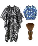 Himart Hair Cutting Barber Cape 2 Pack with Neck Duster Brush - Professional Salon Cape for Men, Women, and Children - Buy Online on GoSupps.com