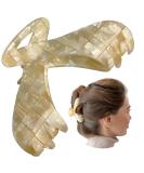 High-Quality 10 cm Large Claw Clip for Women - Perfect Hair Accessory for Thick Hair - Stylish White Hair Jewelry - Buy Online on GoSupps.com