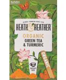 Heath & Heather Organic Green Tea & Turmeric 20 Envelope Bags 40g - Buy Online on GoSupps.com