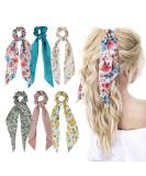 Besbomig 6-Piece Chiffon Flower Hair Ties | Elastic Ponytail Holders for Women & Girls - Color 3 - Stylish Hair Accessories - Buy Online on GoSupps.com