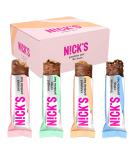 Nicks Protein Bar Mix Box Keto Snack Bars 4g Net Carbs 15g Protein 5g Collagen No Added Sugar Gluten Free Low Carb Snacks (9x50g) - Buy Online on GoSupps.com