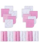 Viviland Baby Washcloths 24 Pack - Soft, Super Absorbent Baby Face Towel for Boys and Girls - Gentle on Sensitive Skin - 9''x 9'' Flamingos - Buy Online on GoSupps.com