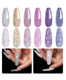 Beetles Reflective Glitter Gel Nail Polish Kit - 6 Holographic Colors for Sparkling Manicures - Buy Online on GoSupps.com