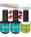 Buy Gel Nail Polish Remover (2 Packs 15ML) Fast & Easy Removal with Liquid Latex Tape | Professional Gel Polish Remover Tools - Buy Online on GoSupps.com