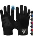 Rdx fitness gloves full finger women men weightlifting touchscreen training gloves bodybuilding strength training workout gym weight lifting gloves powerlifting strength sport handle sport black l - Buy Online on GoSupps.com
