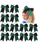 12 PCS Large Black Green Cheer Bows - Hair Accessories for Cheerleaders & Sports Competitions - Buy Online on GoSupps.com