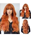 Fei Long Wavy Orange Wig with Ponytail for Women - 28 Heat-Resistant Synthetic Hair Halloween & Cosplay Wig - Buy Online on GoSupps.com
