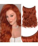 Silk-Co 50cm Hair Extensions for Women | Corrugated Secrets with Rubber Band & Wire | Orange-Red Synthetics - Buy Online on GoSupps.com