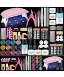 PEACECOLOR Acrylic Nail Kit with 6W U V Lamp Nail Kit Set Professional Acrylic Powder with Glitter and Acrylic Monomer Complete Nail Starter Kit PB0027-UK56-01 - Buy Online on GoSupps.com