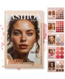 5-Layer Foldable Makeup Palette Set | 67 Shades for All Skin Tones | Portable & Long-Lasting Contour Blush Highlight Eyeshadow & Lipstick | Cherry Smoke - Buy Online on GoSupps.com