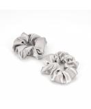 2 Pcs Scrunchies for Women Soft Silk Scrunchies Premium Satin Scrunchie Ponytail Holder Hair Scrunchies for Women Elastic Hair Ties for Long Fine & Thick Curly Hair Girls (Grey) - Buy Online on GoSupps.com