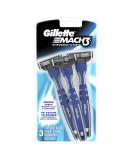 Gillette Mach3 Men's Disposable Razor 3 Count - White (Pack of 1) - Buy Online on GoSupps.com