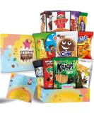 Turkish Munchies by Muekzoin Midi International Snack Box - Light Blue Space Themed Box - 12 Full-Size Snacks - Buy Online on GoSupps.com