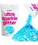Buy Hemway Premium Ultra Sparkle Fluorescent Blue Glitter - Multi-Purpose Metallic Flake for Arts & Crafts Nails Cosmetics - 100g/3.5oz Chunky - International Shipping - Buy Online on GoSupps.com