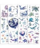 Konsait 120pcs Ocean Animals Temporary Tattoos for Kids  Fake Sea Animal Tropical Ocean Fish Shark Dolphin Waterproof Tattoo Stickers Baby Shower Girls/Boys Birthday Party Favor Decoration Supplies - Buy Online on GoSupps.com