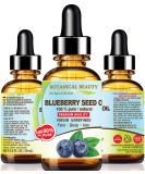 Botanical Beauty Blueberry Seed Oil - 100% Pure Natural Virgin Unrefined - Cold Pressed 0.5 Fl. Oz. for Face Skin Body Hair & Nails - Anti-Aging - Buy Online on GoSupps.com