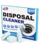 Foaming Garbage Disposal Cleaner & Deodorizer Tablets - 24 Pack Powerful Odor Eliminator Lemon Scent Natural Ingredients 1 Year Supply - Buy Online on GoSupps.com