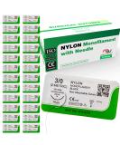 3-0 Sterile Sutures Thread with Needle (Black Monofilament) - Medical and Nursing Student's Surgical Practice Suture Kit Training with Stitching Pad First Aid Field Emergency Demo Vet Use - Buy Online on GoSupps.com