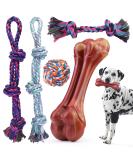 GaiusiKaisa XL Dog Chew Rope Toys for Aggressive Chewers 5 Pcs Indestructible Dog Toys for Large and Medium Dogs Cotton Dog Rope Toys Tough Dog Bones for Aggressive Chewers Large Breed XL-5pcs - Buy Online on GoSupps.com