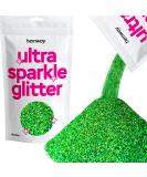 Hemway Premium Ultra Sparkle Glitter - Emerald Green Holographic Ultrafine (1/128 0.2mm) 100g | Multi-Purpose Metallic Flake for Arts Crafts Nails Cosmetics & More - Buy Online on GoSupps.com