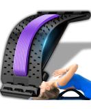 Retoo Back Extensor Massage Device - Lower & Upper Lumbar Spine Pain Relief Stretcher Trainer - Purple - Buy Online on GoSupps.com
