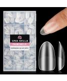 UNA GELLA Short Oval Round Nail Tips | 312 Pcs Full Matte Clear Gel X Nail Tips - 15 Sizes for DIY Nail Extensions - Buy Online on GoSupps.com