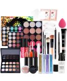 All-In-One Makeup Kit 27 Pcs Complete Makeup Gift Set Full Kit Combination with Eyeshadow Blush Lipstick Concealer etc Essential Starter Bundle for Women Pro Multi-purpose Beauty Cosmetic Set#1 27PCS - Buy Online on GoSupps.com
