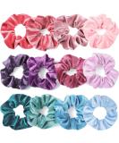 VENUSTE Scrunchies for Women and Girls Premium Velvet Scrunchy for Hair Cute Colors Elastic Thick Bands Soft Ropes Ponytail Holder Hair Accessories 12 Pack Multi - Buy Online on GoSupps.com