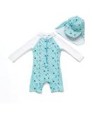 BONVERANO Baby Boy UV Protection Swimsuit | Long-Sleeve One Piece | Green-tihu | 18 Months - Buy Online on GoSupps.com
