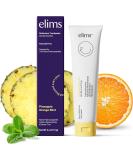 ELIMS Toothpaste 10% Nano-Hydroxyapatite with Xylitol and Baking Soda | Whitening & Sensitive Formula | Natural Mineral for Teeth Remineralizing | Fluoride & SLS Free | Tropical Pineapple Orange Mint 4oz - Buy Online on GoSupps.com
