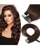 Buy SEGO TAPE Extensions - 100% Remy Hair 20 Medium Brown #4 Adhesive Tape Hair Extensions (18/45cm) + 10 Free Tapes - Smooth Quality Hair! - Buy Online on GoSupps.com